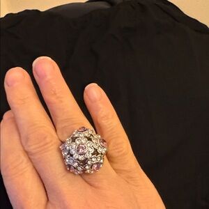 Elegant Silver color  and Purple Women's Ring